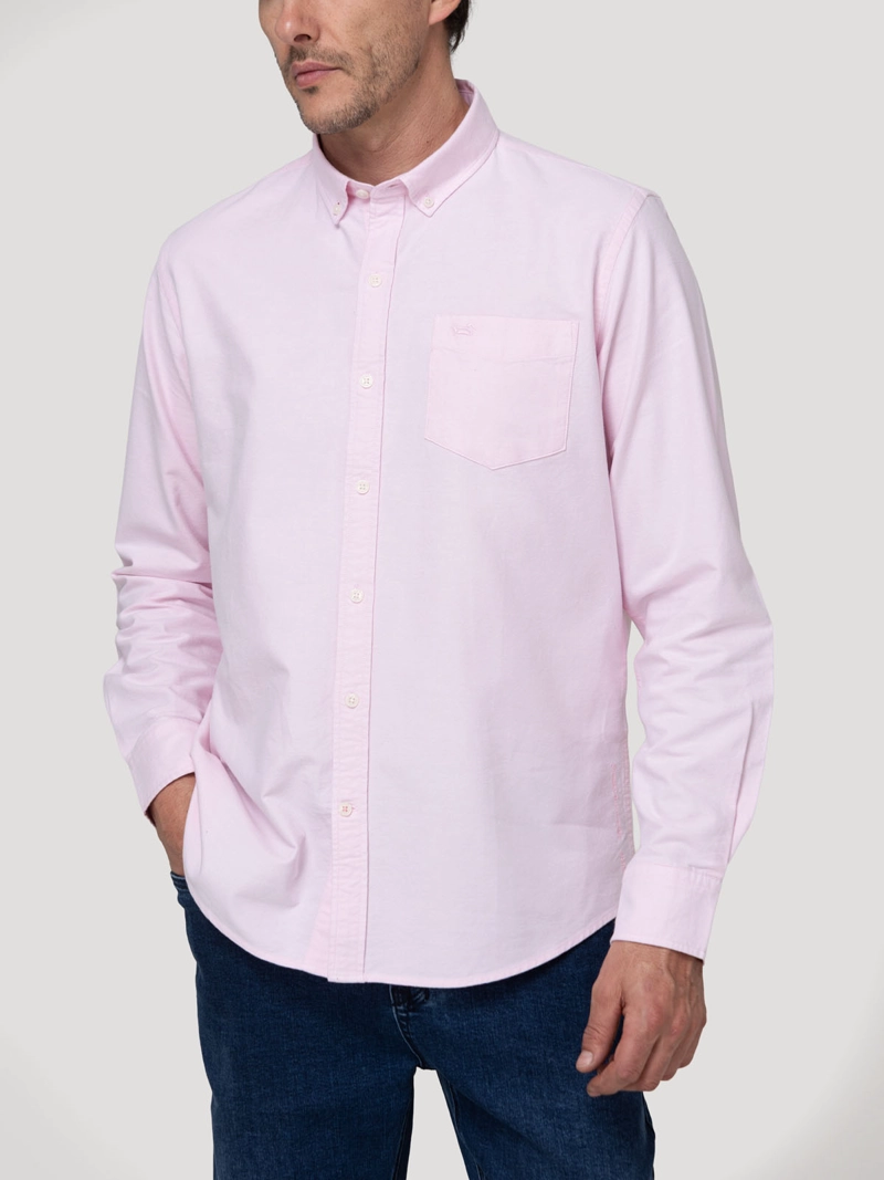 CAMISA ALGODON HOMBRE OXFORD ROSADO ROCKFORD - 5