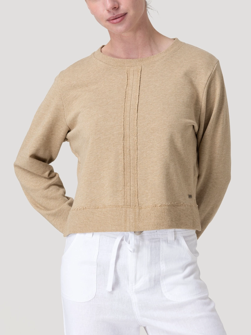 POLERON ALGODON ORGANICO MUJER LINA CAFE  ROCKFORD - 5