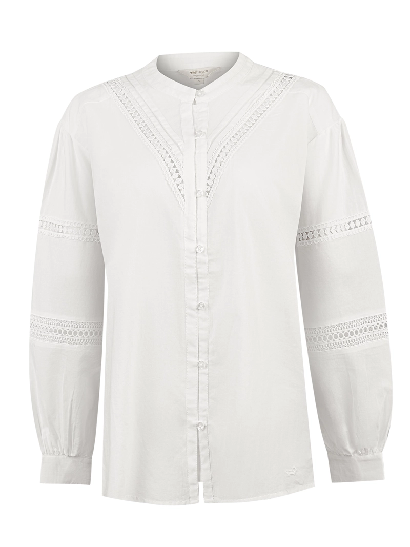 BLUSA ALGODON ORGANICO MUJER PETAL BLANCO ROCKFORD - 1