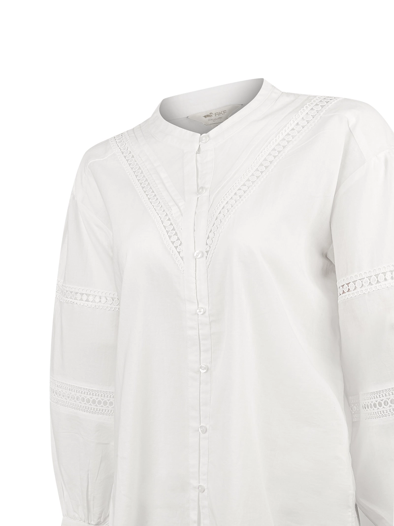 BLUSA ALGODON ORGANICO MUJER PETAL BLANCO ROCKFORD - 4