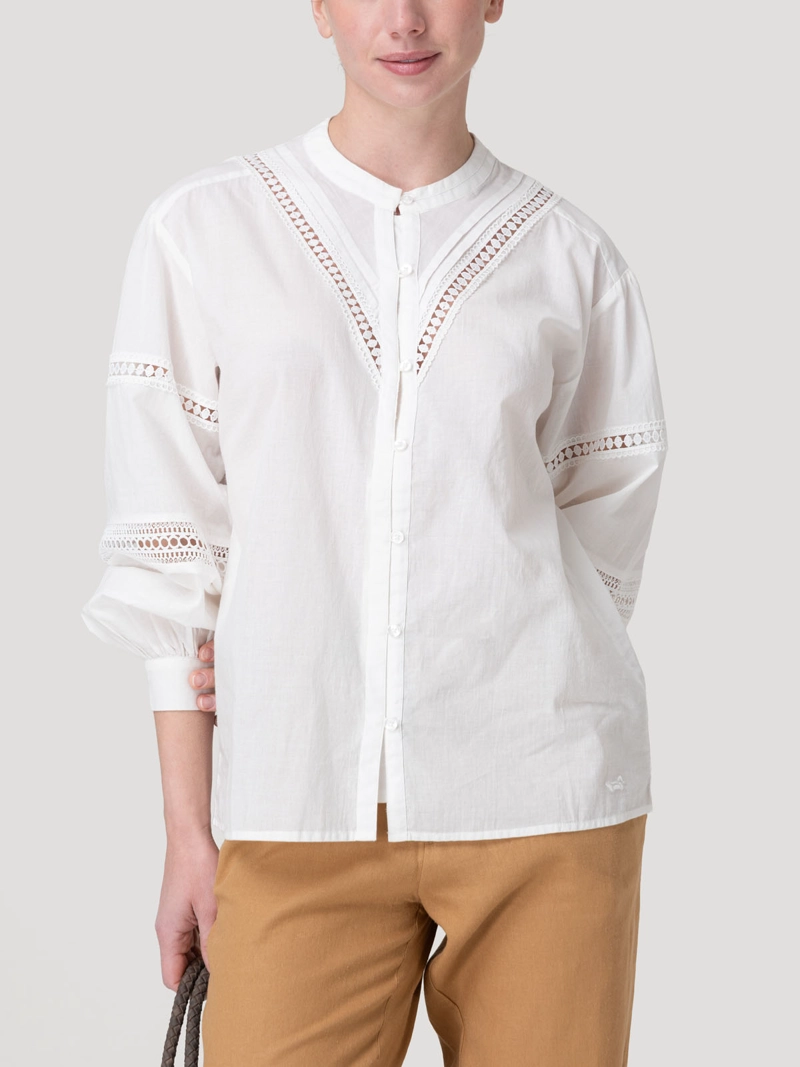 BLUSA ALGODON ORGANICO MUJER PETAL BLANCO ROCKFORD - 5