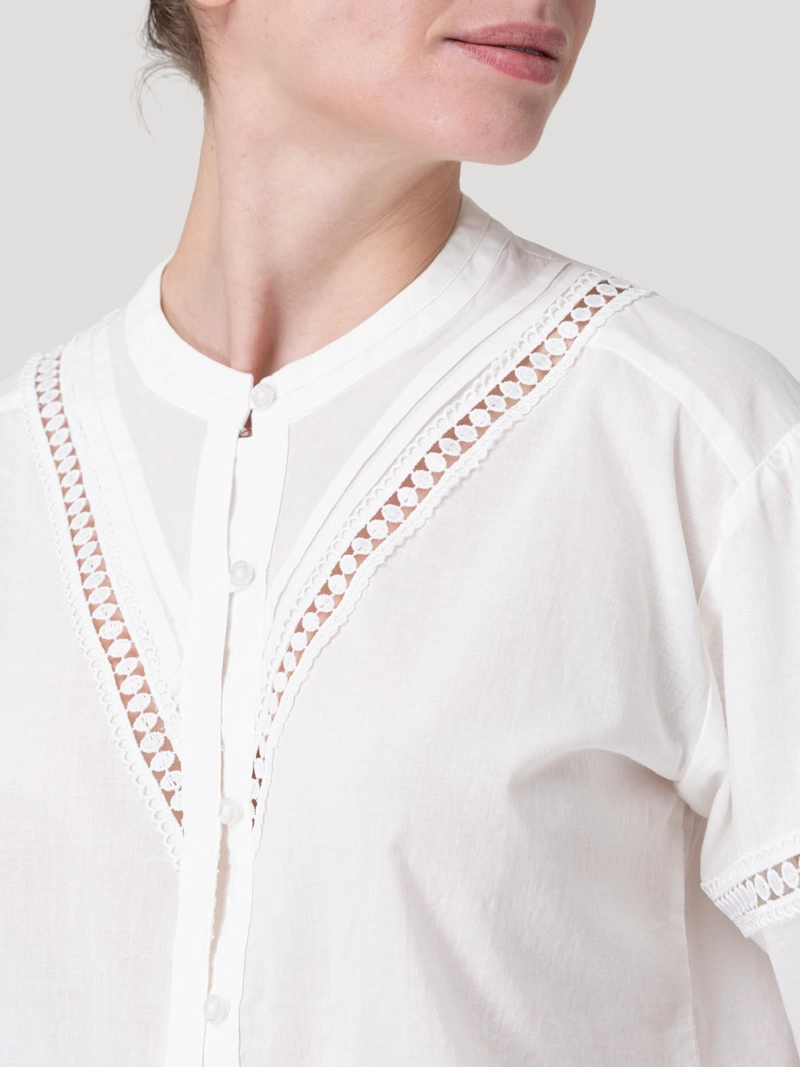 BLUSA ALGODON ORGANICO MUJER PETAL BLANCO ROCKFORD - 7