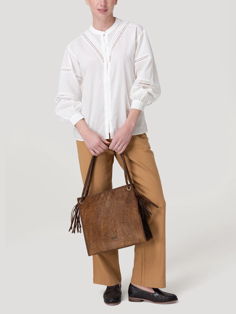 BLUSA ALGODON ORGANICO MUJER PETAL BLANCO ROCKFORD - 8