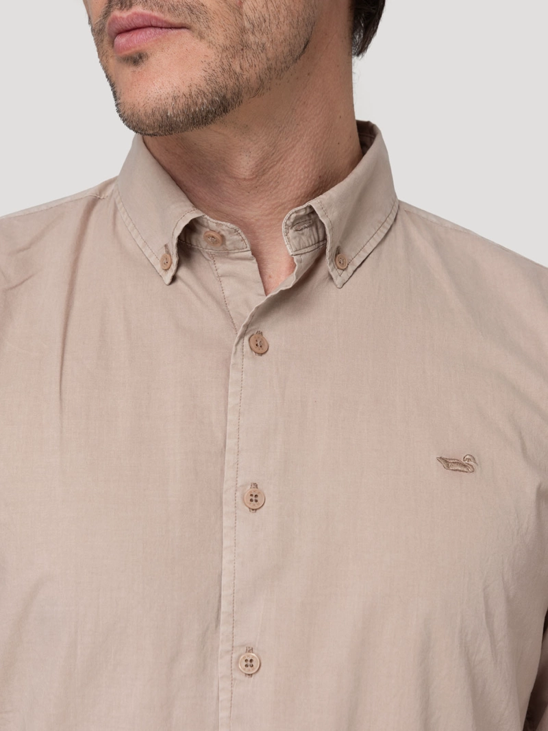 CAMISA ALGODON ORGANICO HOMBRE SOFT CAFE  ROCKFORD - 7