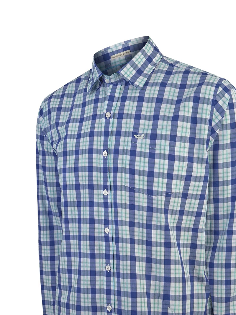 CAMISA ALGODON ORGANICO HOMBRE LIGHTER CELESTE ROCKFORD - 4
