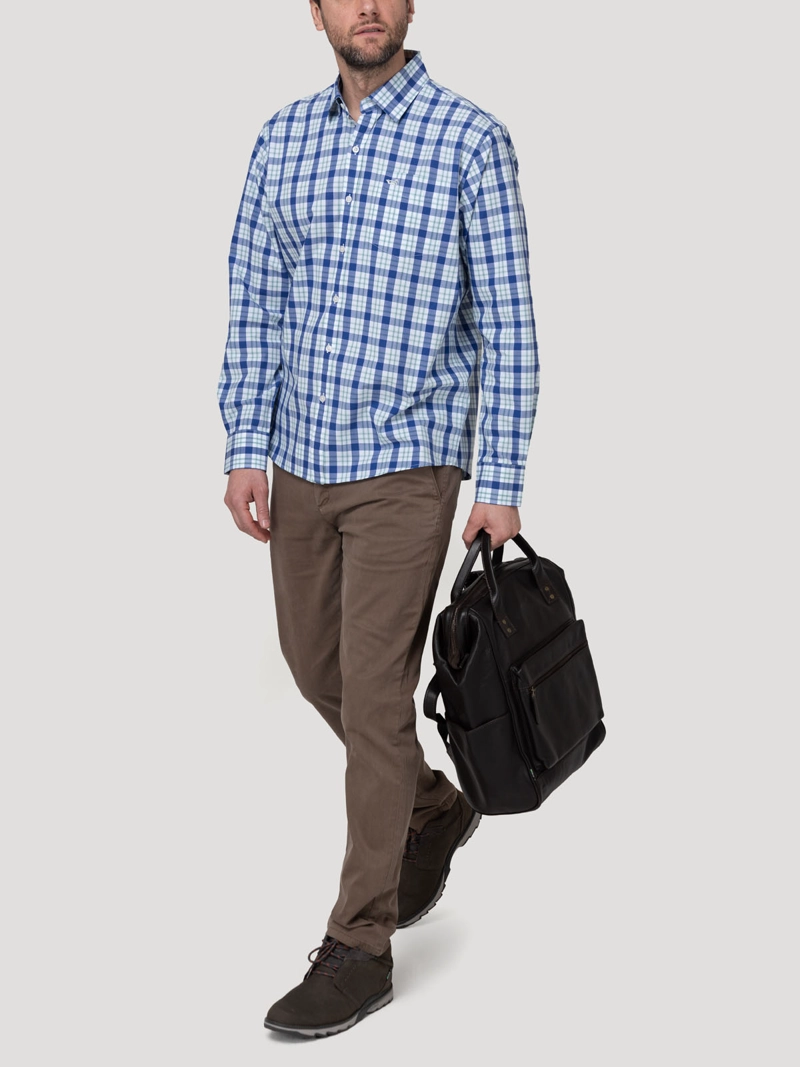 CAMISA ALGODON ORGANICO HOMBRE LIGHTER CELESTE ROCKFORD - 8