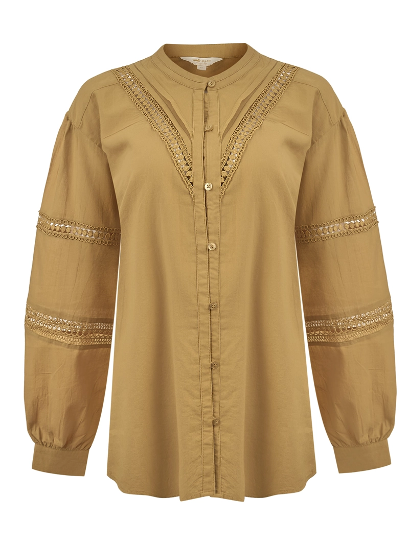 BLUSA ALGODON ORGANICO MUJER PETAL AMARILLO ROCKFORD - 1