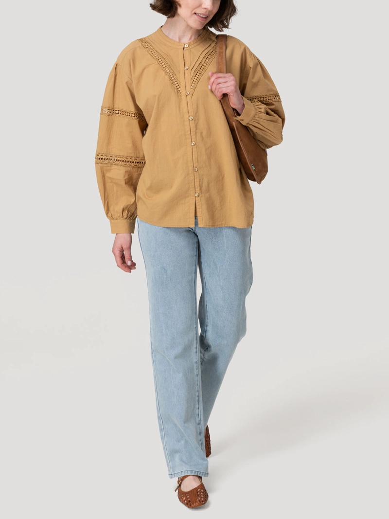 BLUSA ALGODON ORGANICO MUJER PETAL AMARILLO ROCKFORD - 8
