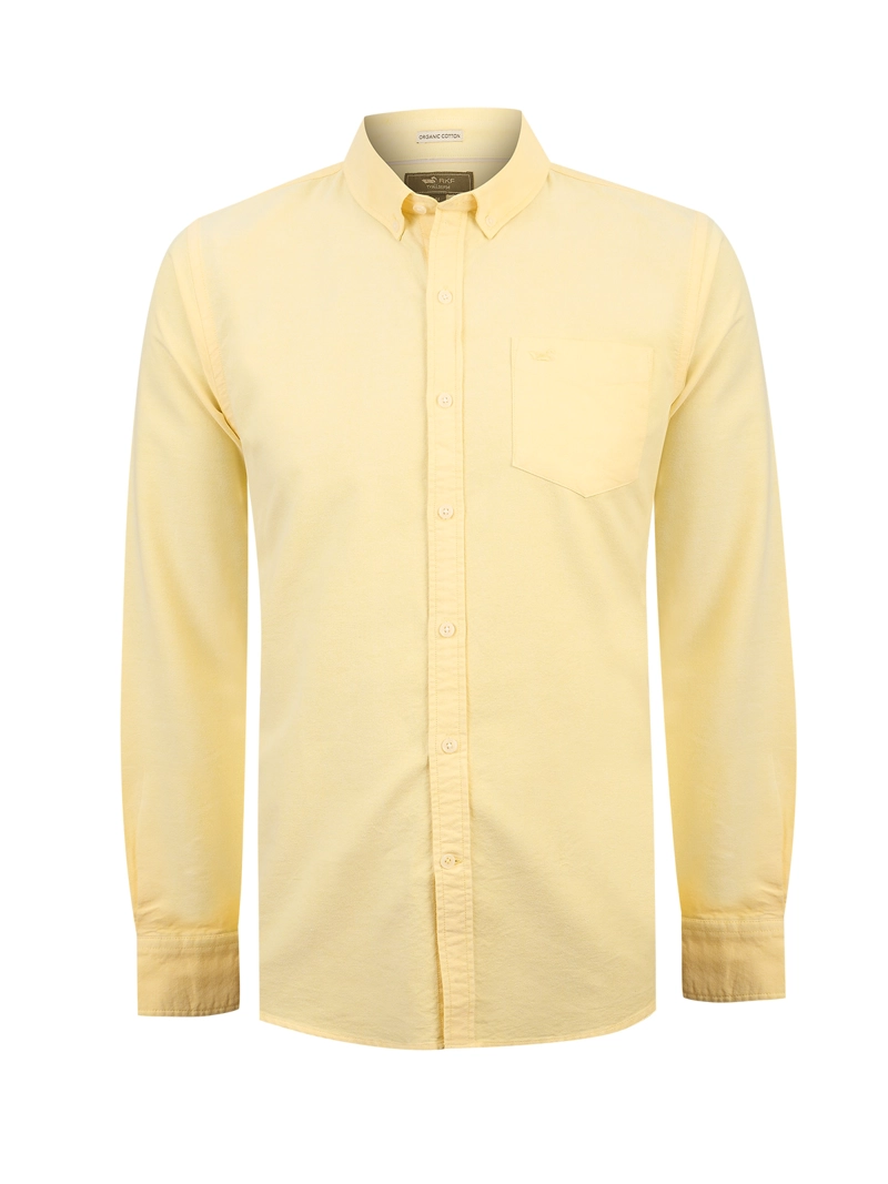 CAMISA ALGODON HOMBRE OXFORD AMARILLO ROCKFORD - 1