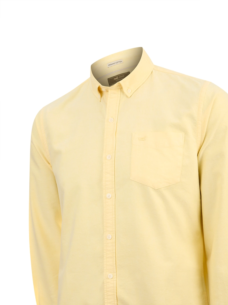 CAMISA ALGODON HOMBRE OXFORD AMARILLO ROCKFORD - 4