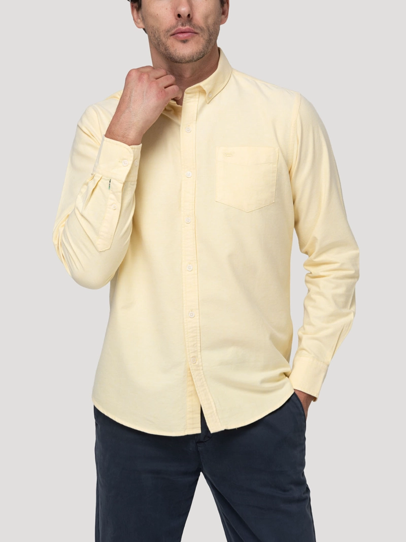 CAMISA ALGODON HOMBRE OXFORD AMARILLO ROCKFORD - 5