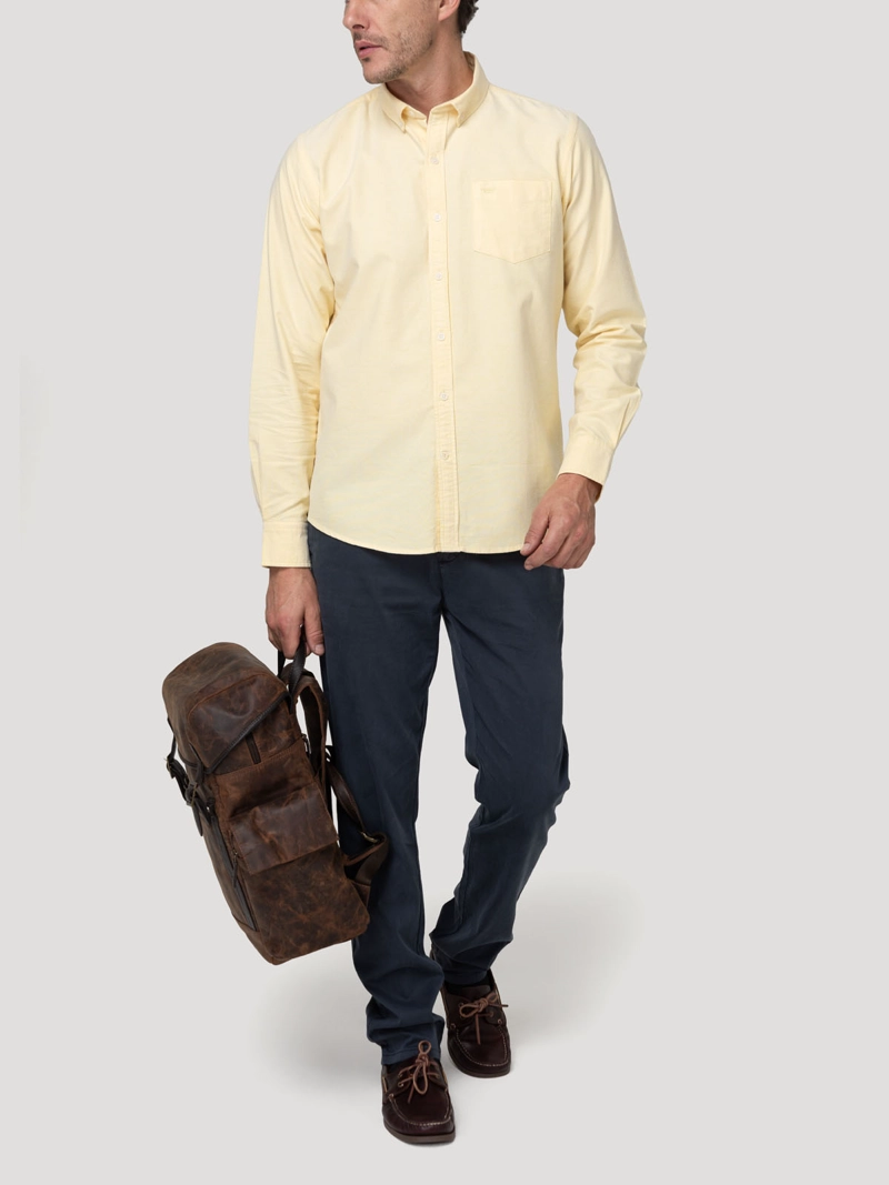 CAMISA ALGODON HOMBRE OXFORD AMARILLO ROCKFORD - 8