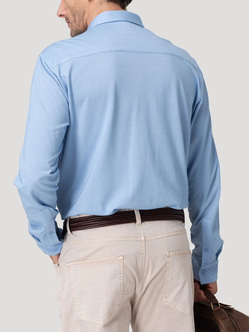CAMISA ALGODON PIMA HOMBRE HORIZON CELESTE ROCKFORD - 7