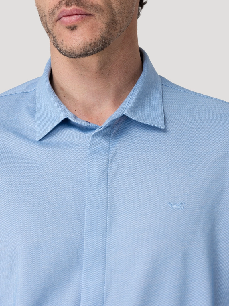 CAMISA ALGODON PIMA HOMBRE HORIZON CELESTE ROCKFORD - 8