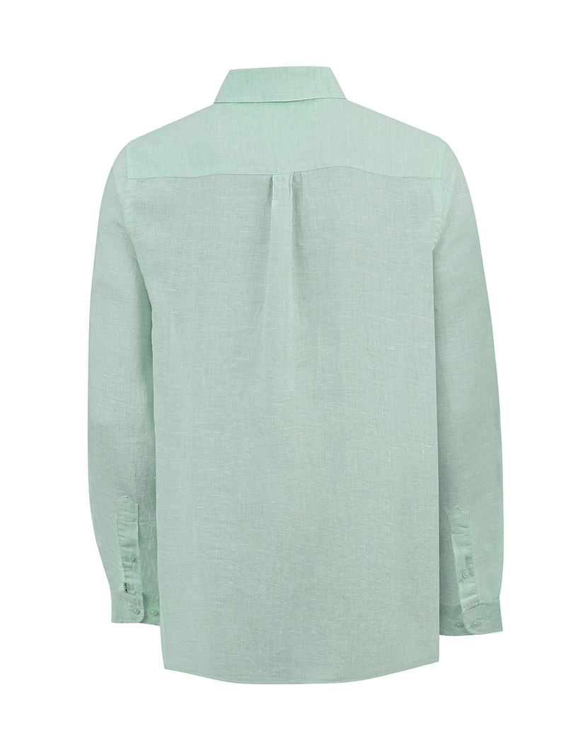 CAMISA LINO ORGANICO HOMBRE LINENTEXT VERDE ROCKFORD - 2