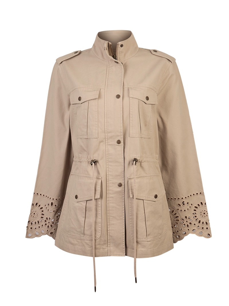 CHAQUETA ALGODON ORGANICO MUJER DESERT CAFE  ROCKFORD - 1