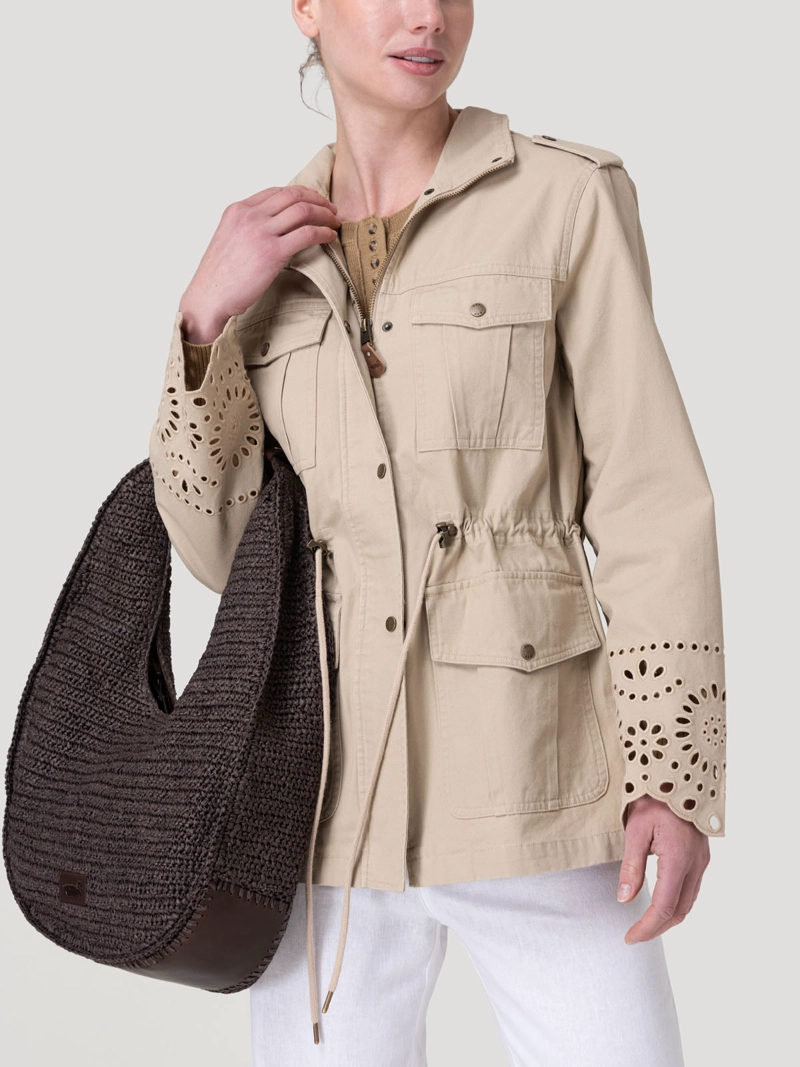 CHAQUETA ALGODON ORGANICO MUJER DESERT CAFE  ROCKFORD - 5