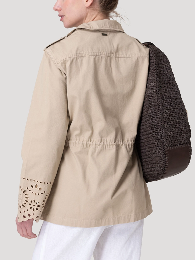 CHAQUETA ALGODON ORGANICO MUJER DESERT CAFE  ROCKFORD - 6