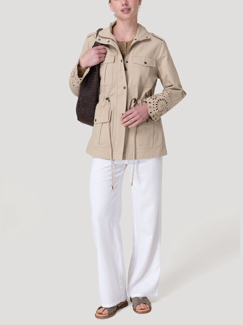CHAQUETA ALGODON ORGANICO MUJER DESERT CAFE  ROCKFORD - 9