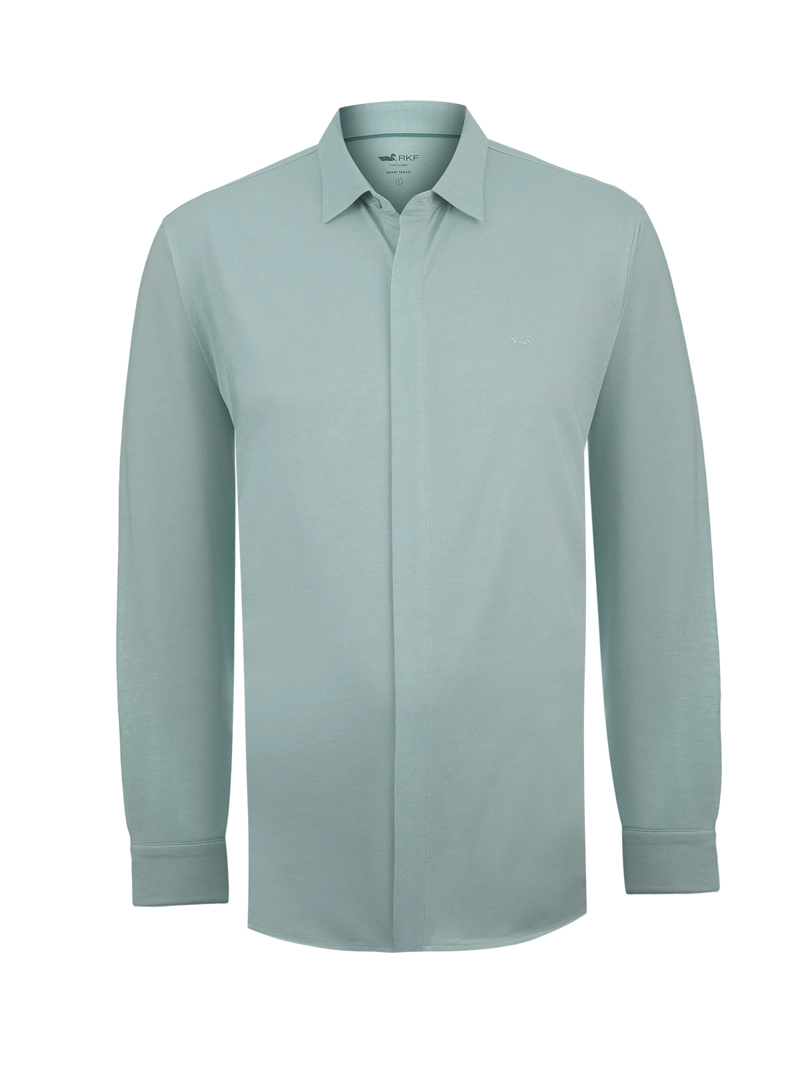 CAMISA ALGODON PIMA HOMBRE HORIZON VERDE ROCKFORD - 1