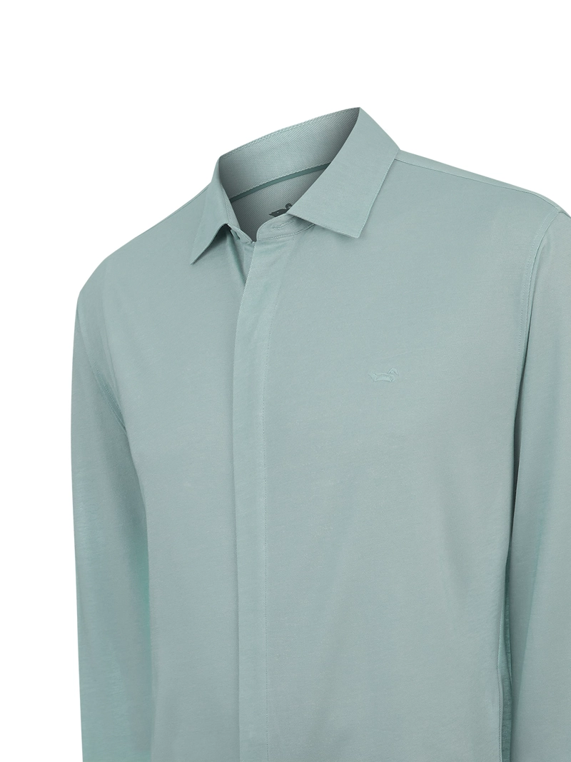 CAMISA ALGODON PIMA HOMBRE HORIZON VERDE ROCKFORD - 4