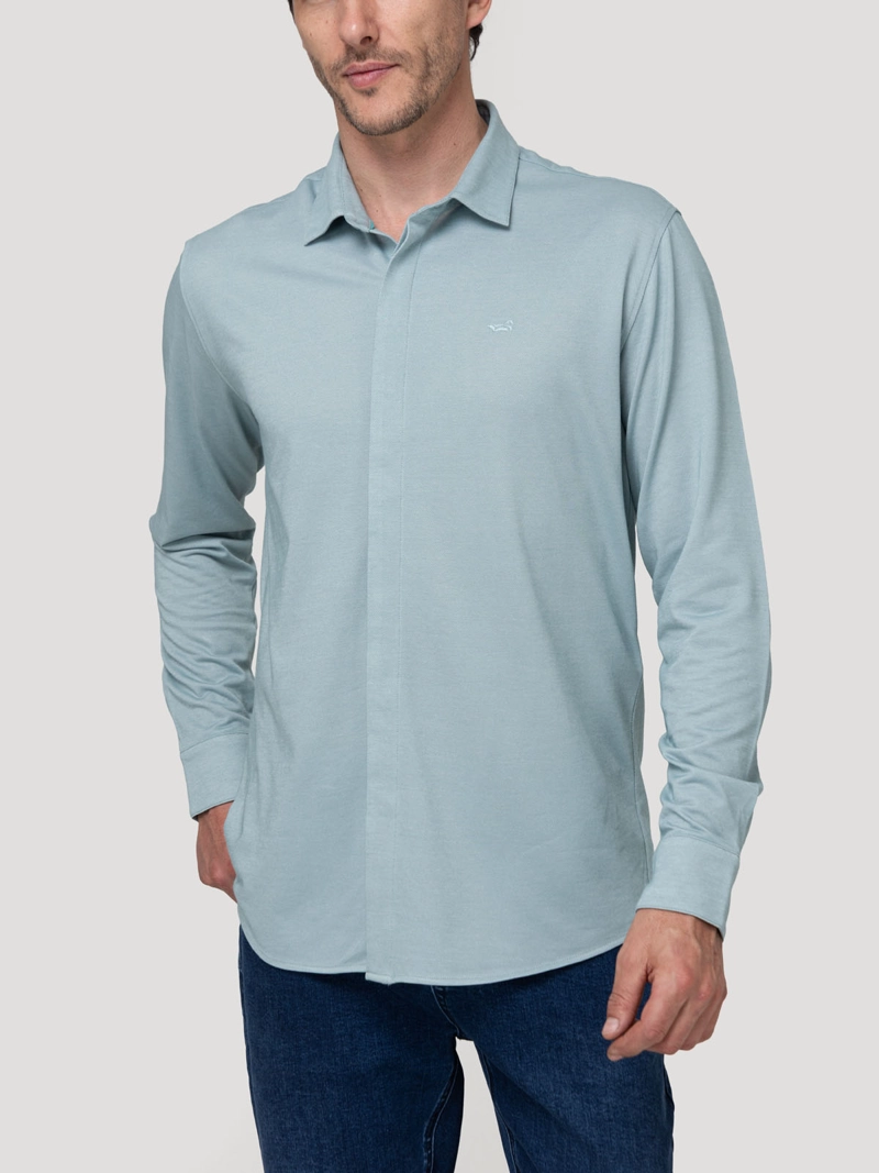 CAMISA ALGODON PIMA HOMBRE HORIZON VERDE ROCKFORD - 5
