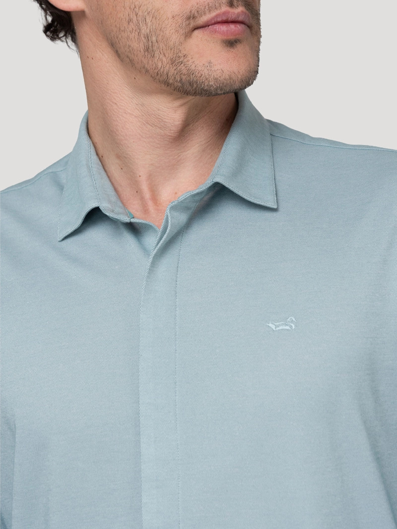 CAMISA ALGODON PIMA HOMBRE HORIZON VERDE ROCKFORD - 7