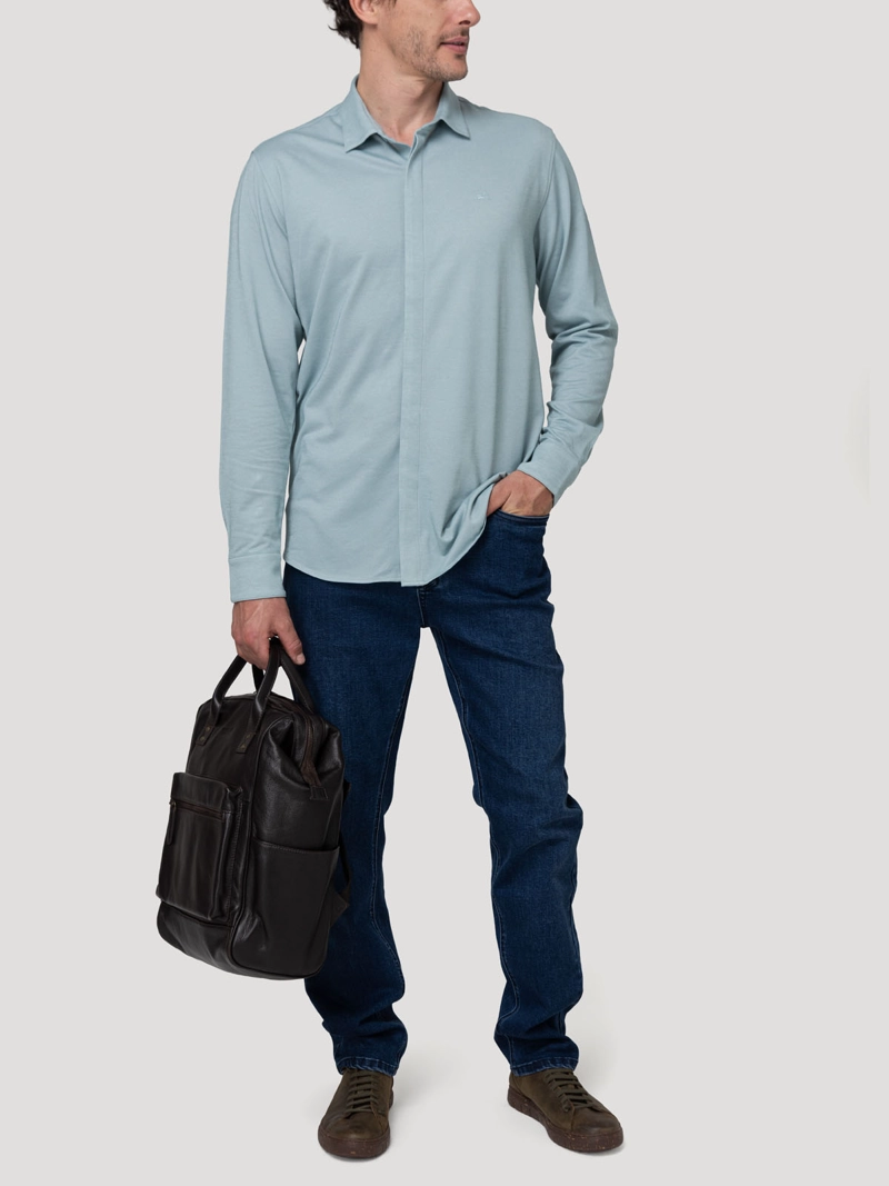 CAMISA ALGODON PIMA HOMBRE HORIZON VERDE ROCKFORD - 8