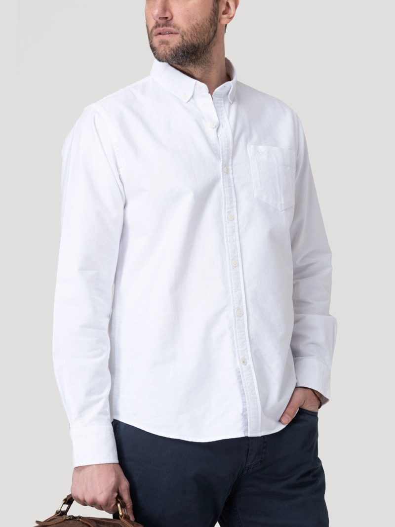 CAMISA ALGODON HOMBRE OXFORD BLANCO ROCKFORD - 5