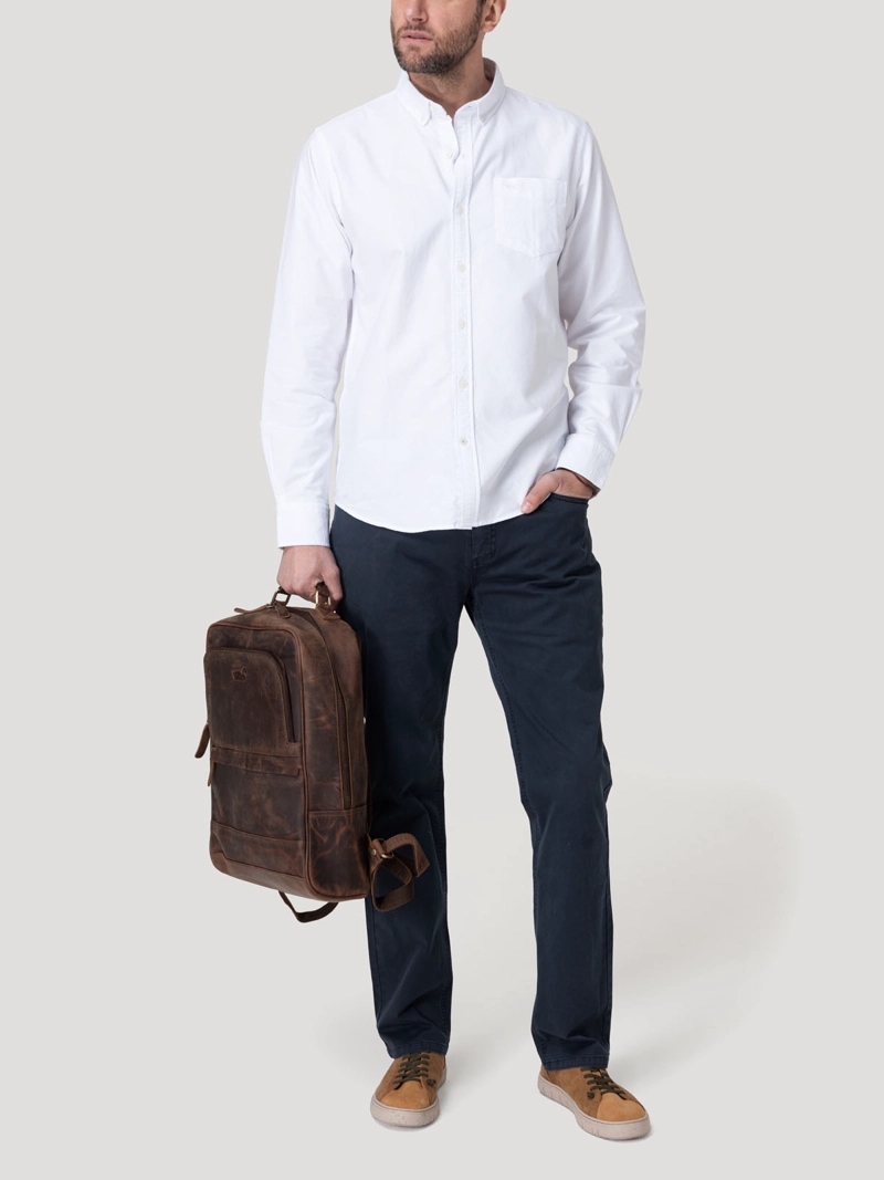 CAMISA ALGODON HOMBRE OXFORD BLANCO ROCKFORD - 8