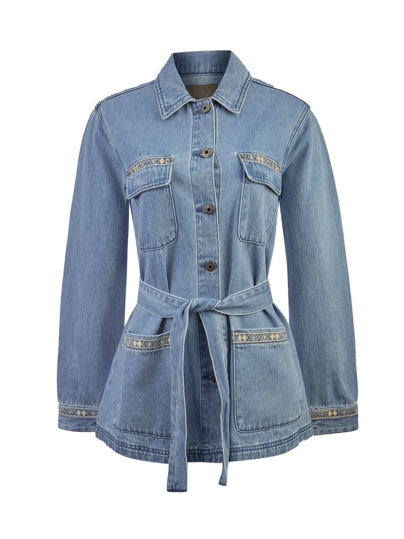 CHAQUETA ALGODON MUJER MALLOW AZUL ROCKFORD - 1