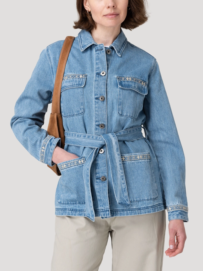 CHAQUETA ALGODON MUJER MALLOW AZUL ROCKFORD - 5