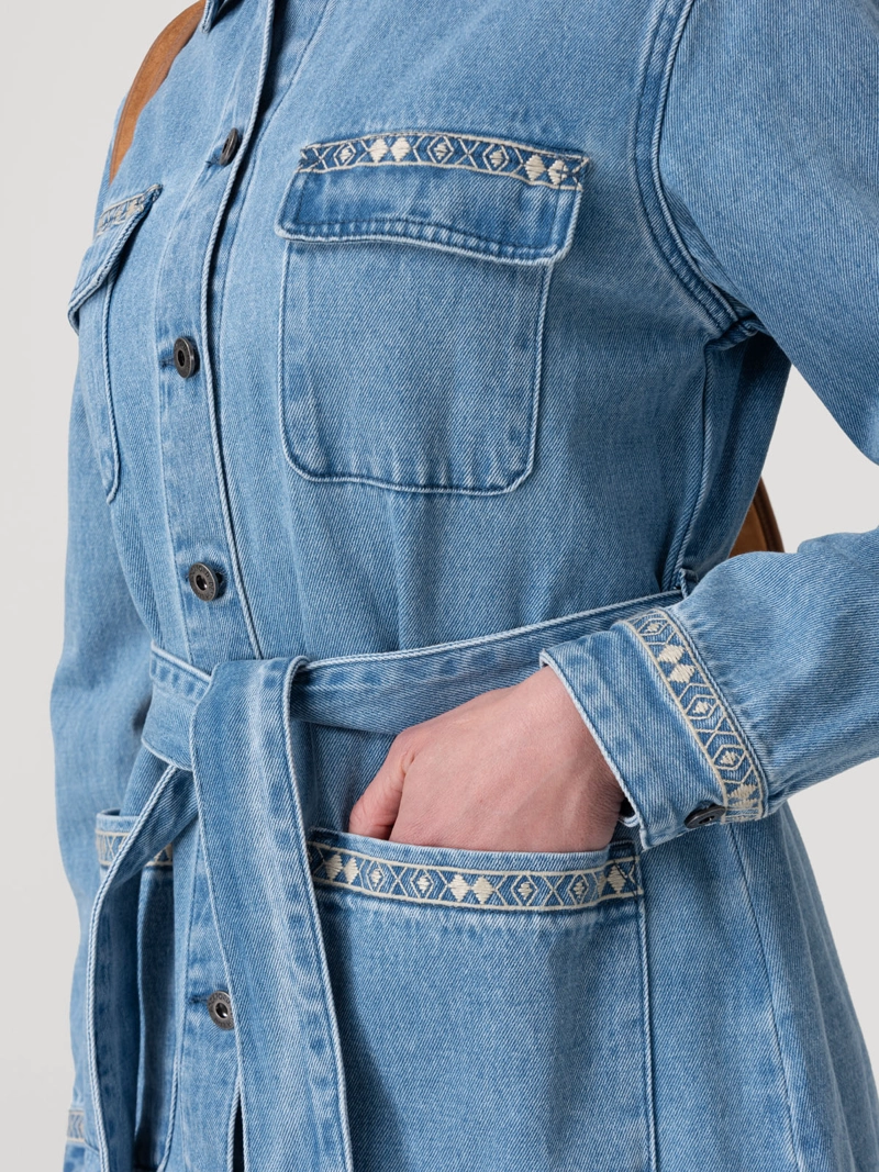 CHAQUETA ALGODON MUJER MALLOW AZUL ROCKFORD - 8