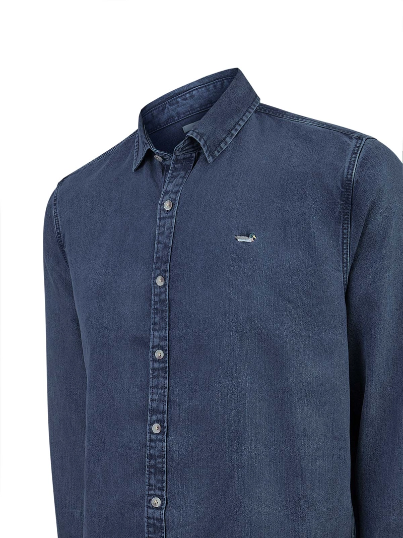 CAMISA TENCEL HOMBRE TENCEL AZUL ROCKFORD - 4
