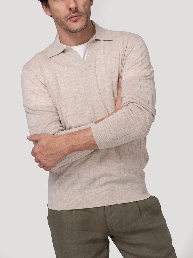 SWEATER LANA MERINO HOMBRE ROCCO BEIGE ROCKFORD - 5