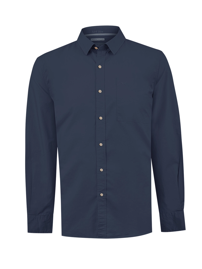 CAMISA ALGODON ORGANICO HOMBRE GALITON AZUL ROCKFORD - 1