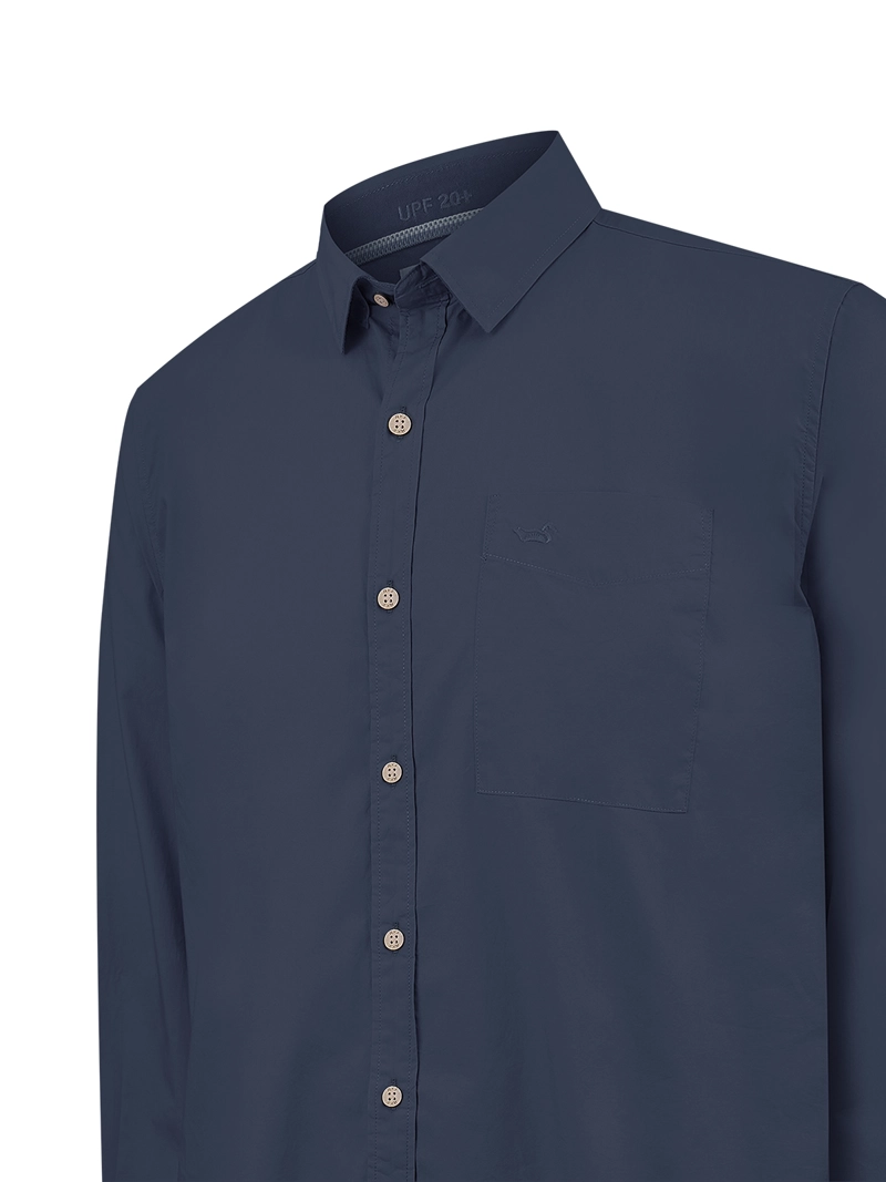 CAMISA ALGODON ORGANICO HOMBRE GALITON AZUL ROCKFORD - 4