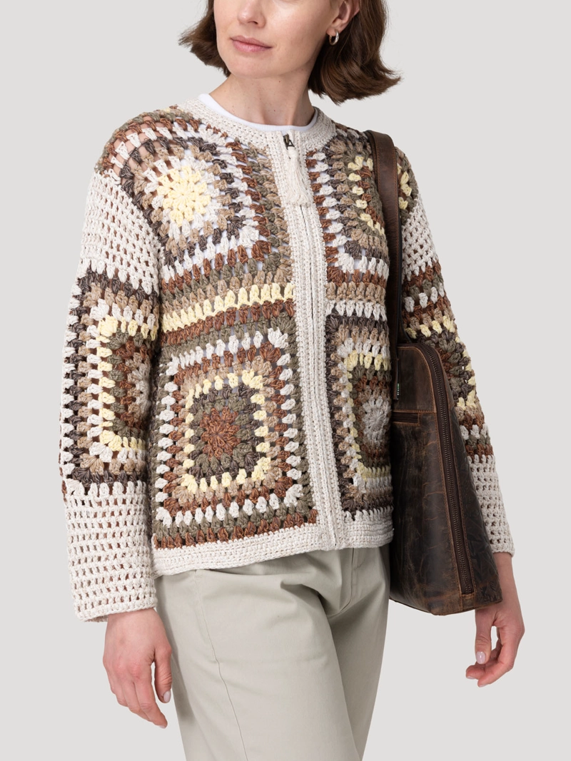 SWEATER ALGODON ORGANICO MUJER LUNIVA BEIGE ROCKFORD - 5