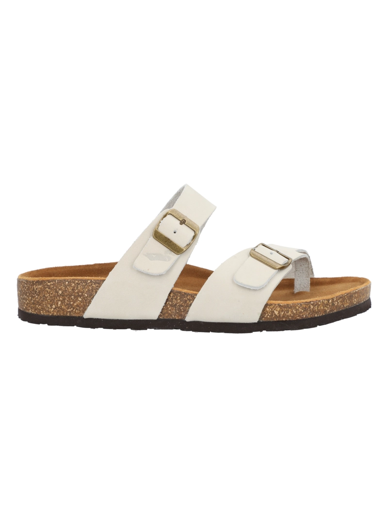 SANDALIA CUERO MUJER ALCUDIA BEIGE ROCKFORD - 1