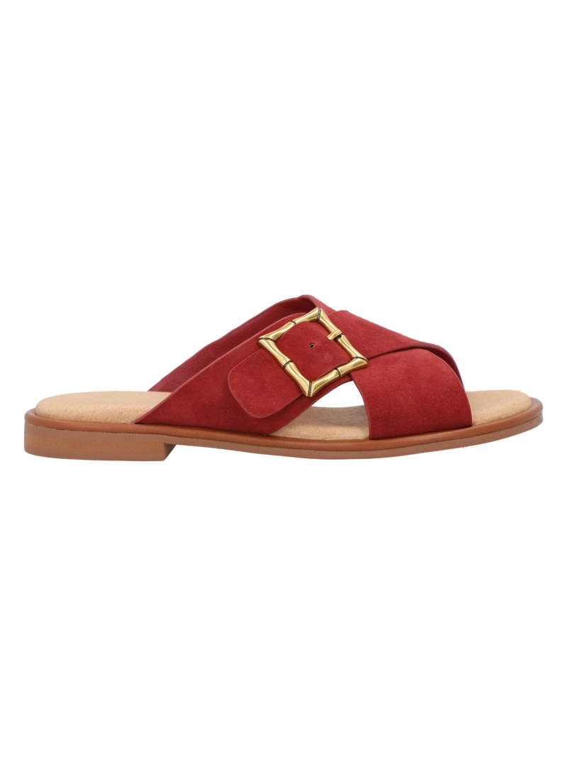 SANDALIA CUERO MUJER DOHA ROJO ROCKFORD - 1