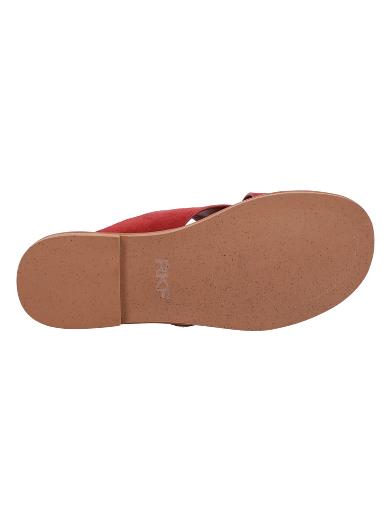 SANDALIA CUERO MUJER DOHA ROJO ROCKFORD - 8