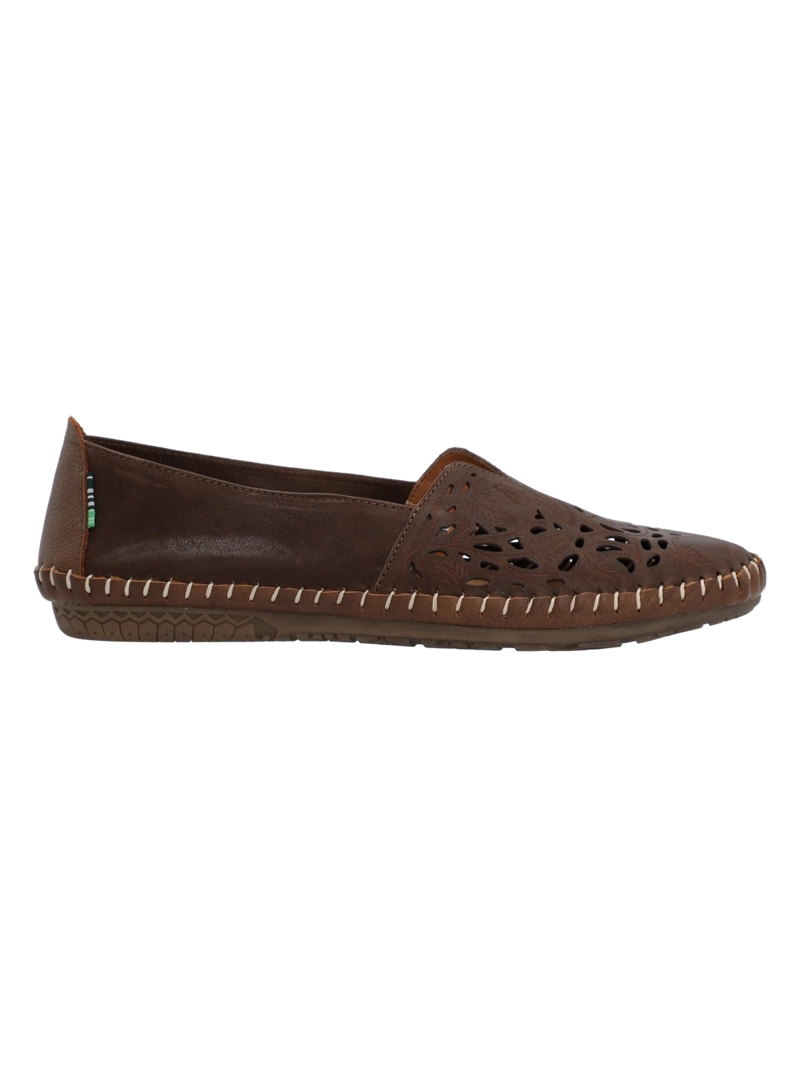 SLIP ON CUERO MUJER HIBISCUS CAFE  OSCURO ROCKFORD - 1