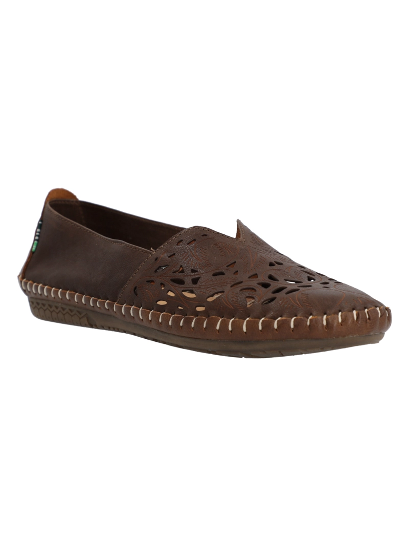 SLIP ON CUERO MUJER HIBISCUS CAFE  OSCURO ROCKFORD - 2