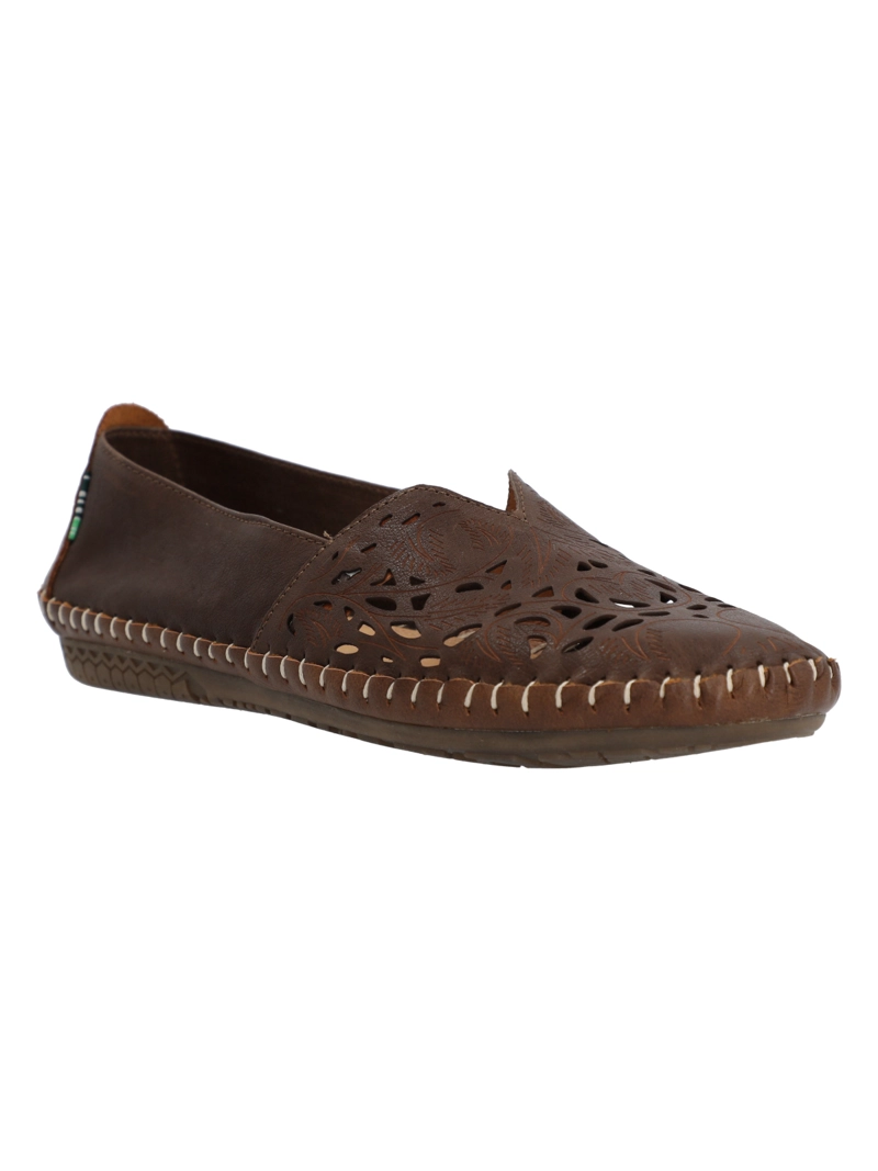 SLIP ON CUERO MUJER HIBISCUS CAFE  OSCURO ROCKFORD - 2