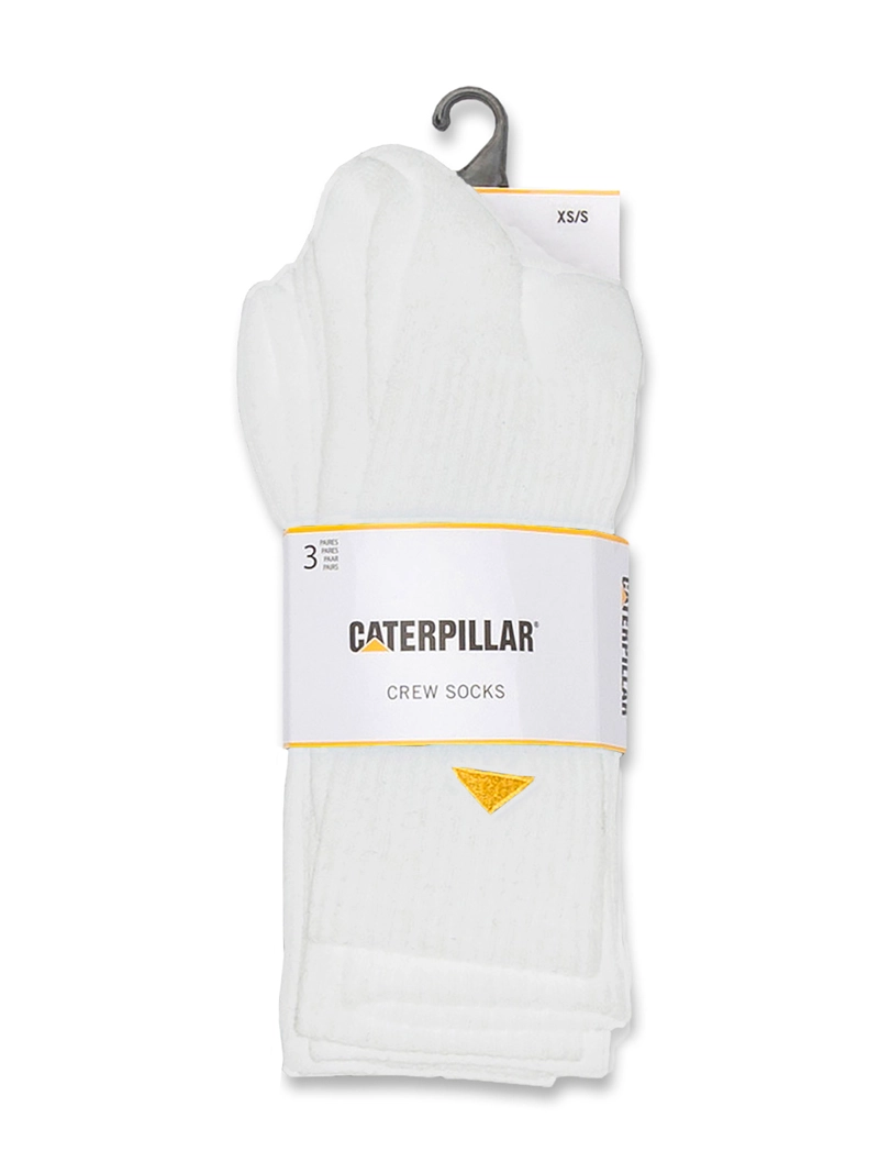 PACK 3 CALCETINES ALTOS UNISEX BASICS CREW BLANCO CAT - 1
