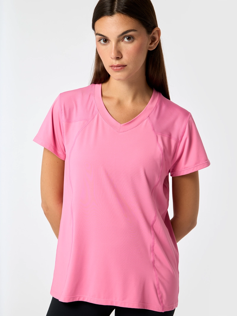 POLERA V NECK ALI REC ROSADA MUJER BSOUL - 1
