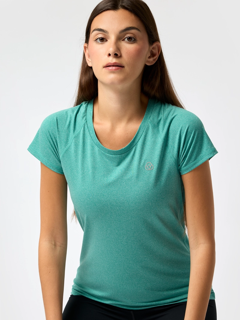POLERA ROUND NECK REC VERDE MUJER BSOUL - 1