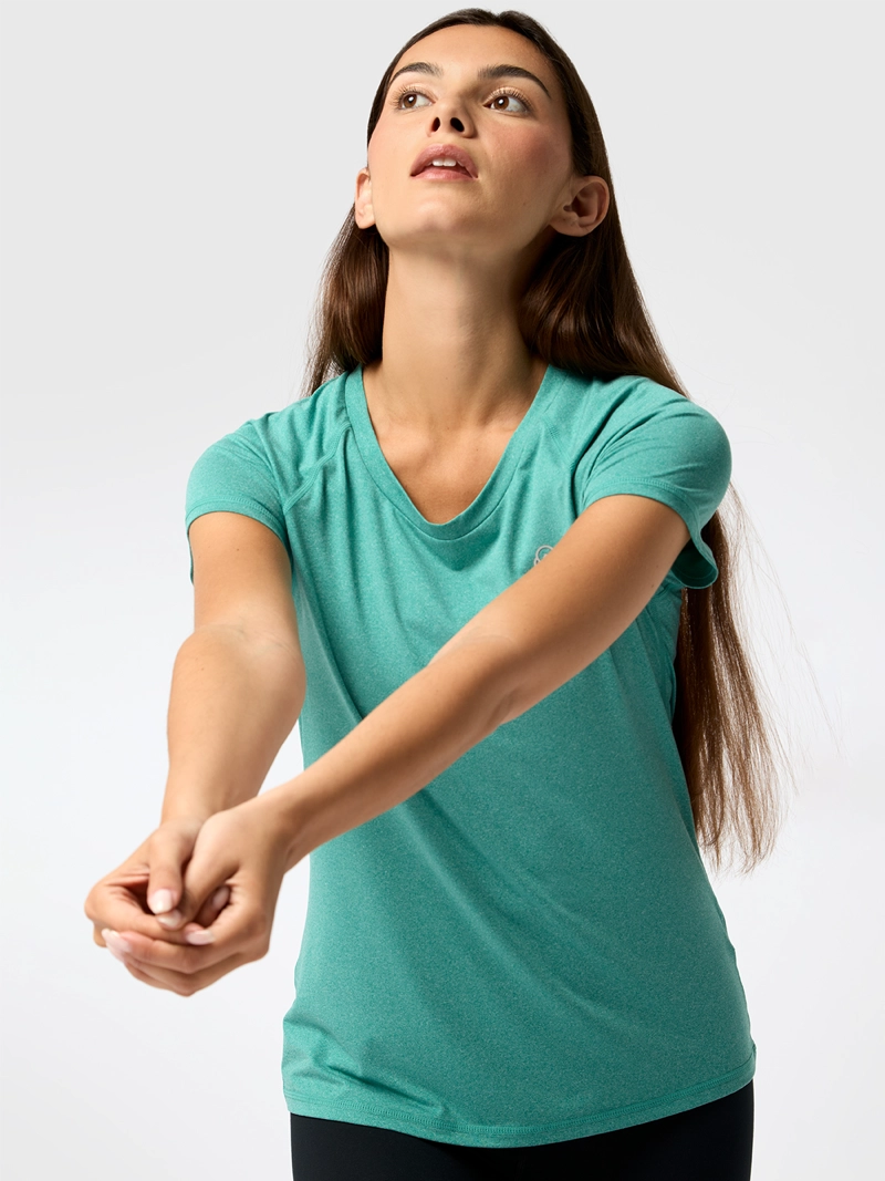 POLERA ROUND NECK REC VERDE MUJER BSOUL - 4