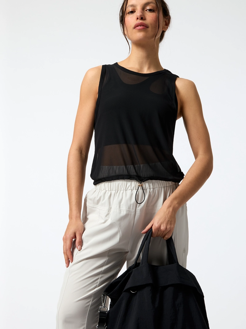 POLERA TANK CROP MESH REC NEGRA MUJER BSOUL - 4