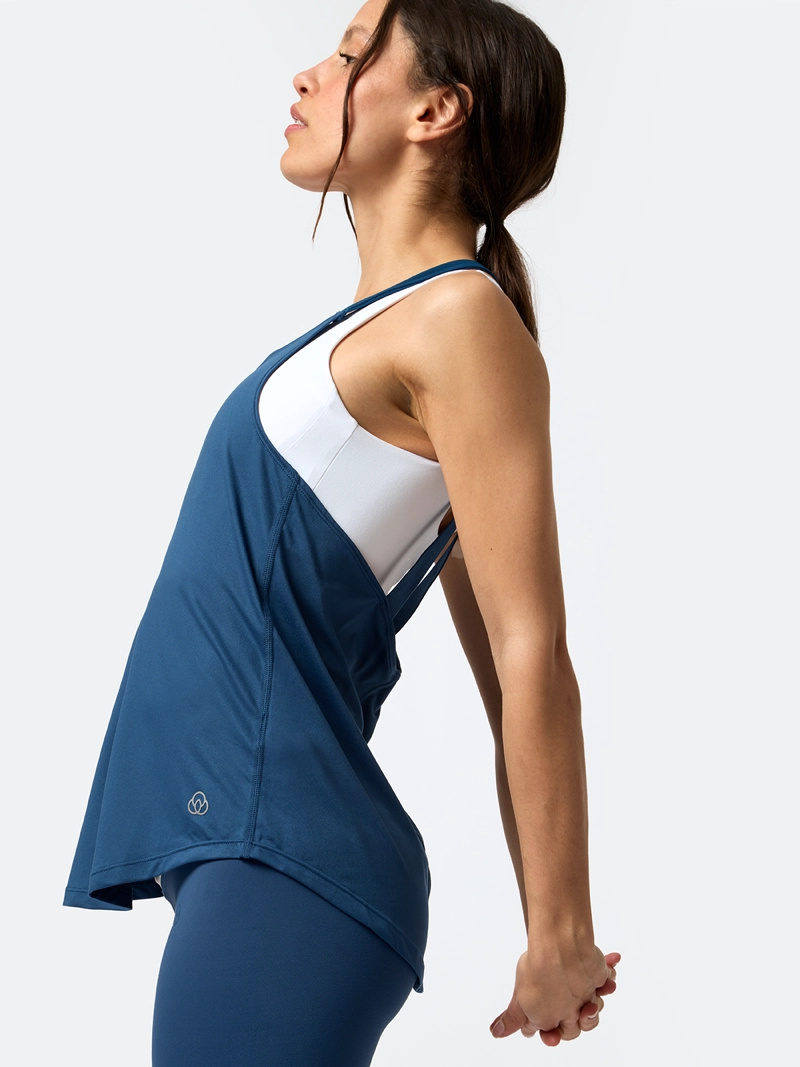 POLERA TRAINING TANK ALOE AZUL MUJER BSOUL - 5